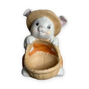 MSR Imports, Inc. Easter Egg Holder Top Hat‎ Bunny Porcelain Vintage 1986